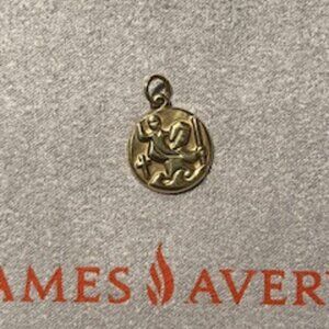 James Avery Round St. Christopher Medal Charm 14k